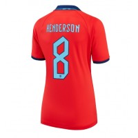 Dres Engleska Jordan Henderson #8 Gostujuci za Žensko SP 2022 Kratak Rukav